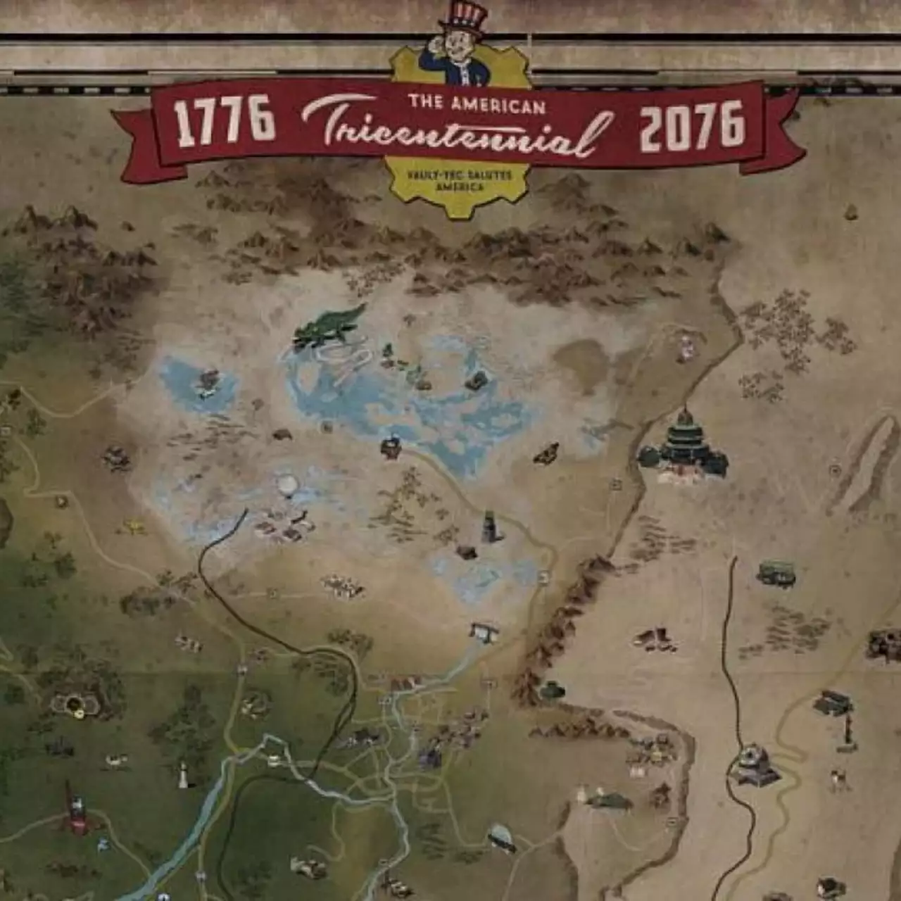 Оцените размер игровой карты в Fallout 76 Оцените размер игровой карты в Fallout 76