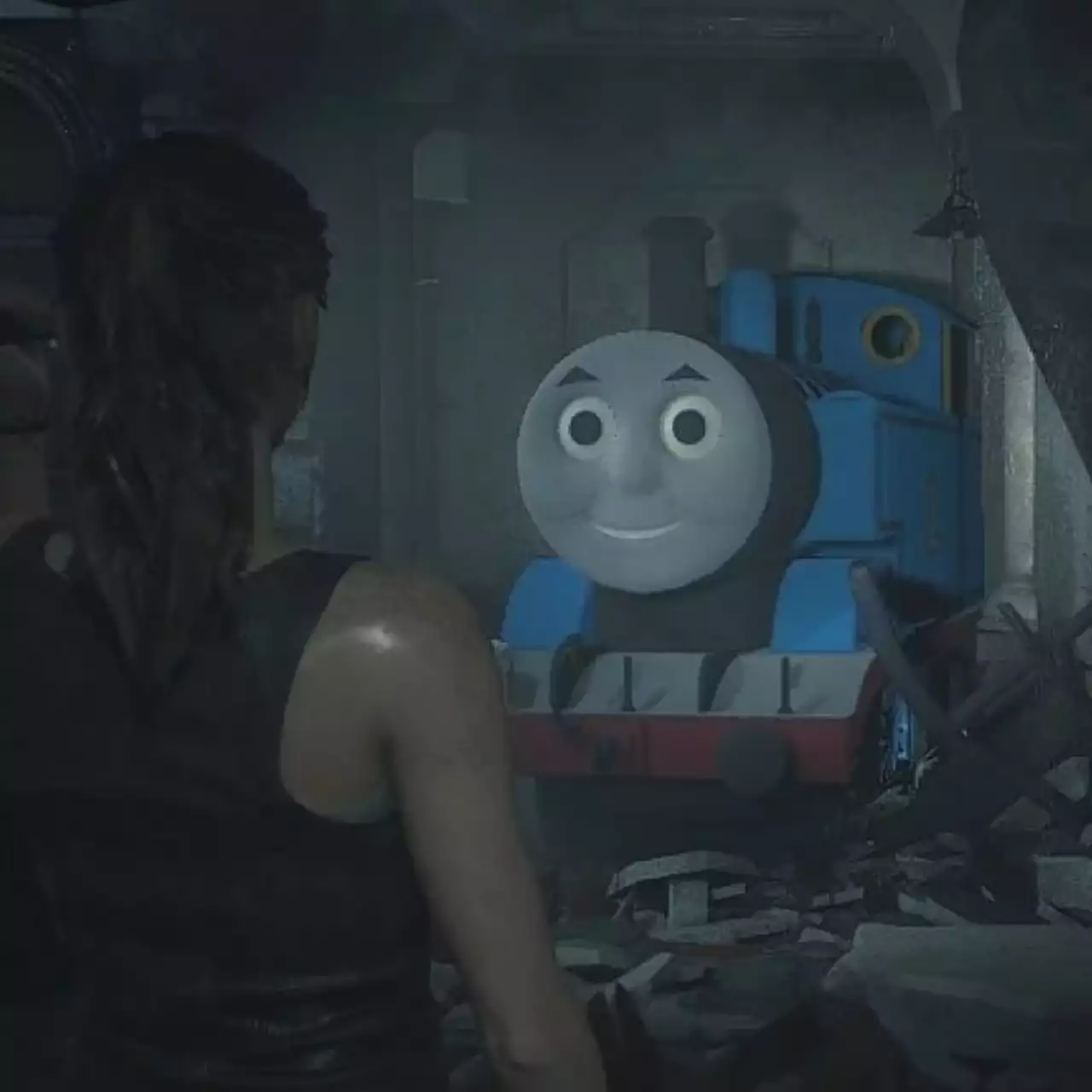 Моддеры заменили Тирана из Resident Evil 2 Remake на паровозика Томаса. Вот теперь реально страшно