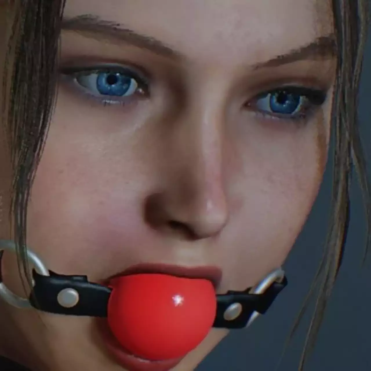 Клэр из Resident Evil 2 раздели и засунули в рот кляп