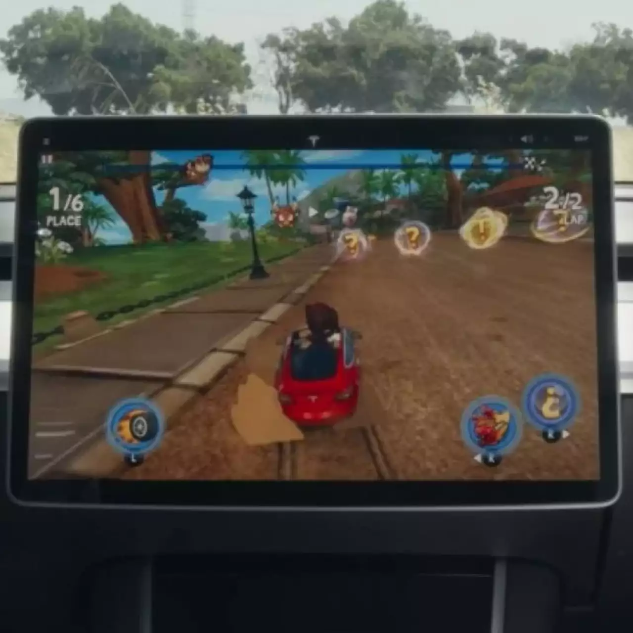 В автомобили Tesla добавили гоночную аркаду Beach Buggy Racing 2 с управлением с помощью руля В автомобили Tesla добавили гоночную аркаду Beach Buggy Racing 2 с управлением с помощью руля