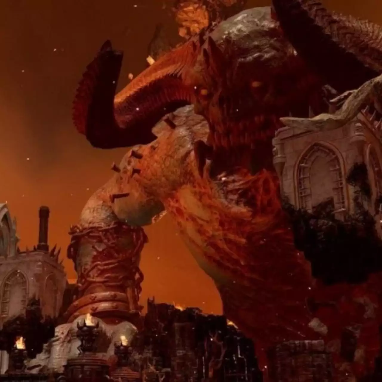 Появились скриншоты мультиплеера Doom Eternal, на одном из которых изображен гигантский демон Появились скриншоты мультиплеера Doom Eternal, на одном из которых изображен гигантский демон