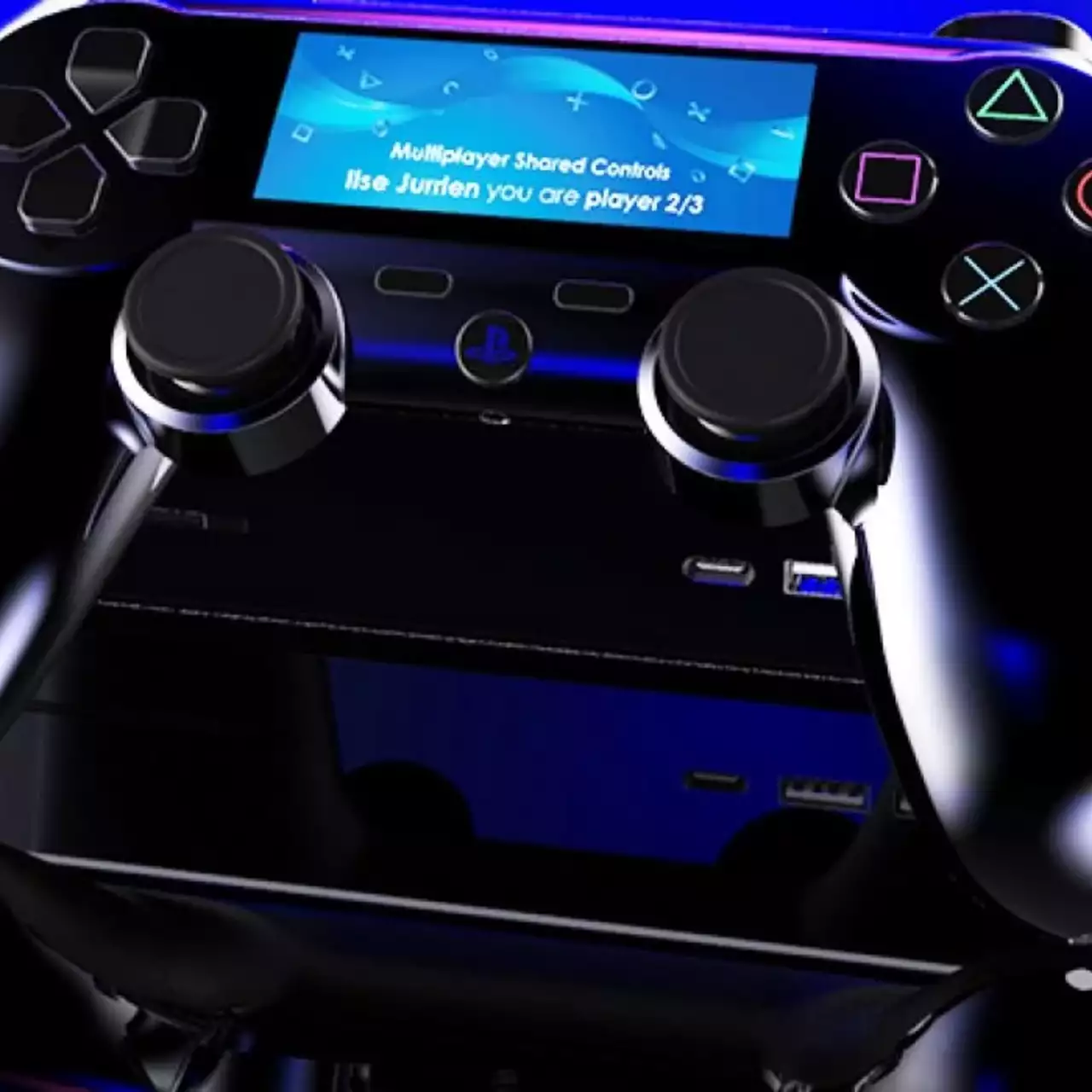 На картинках показали, как может выглядеть геймпад для PS5 с сенсорным экраном На картинках показали, как может выглядеть геймпад для PS5 с сенсорным экраном