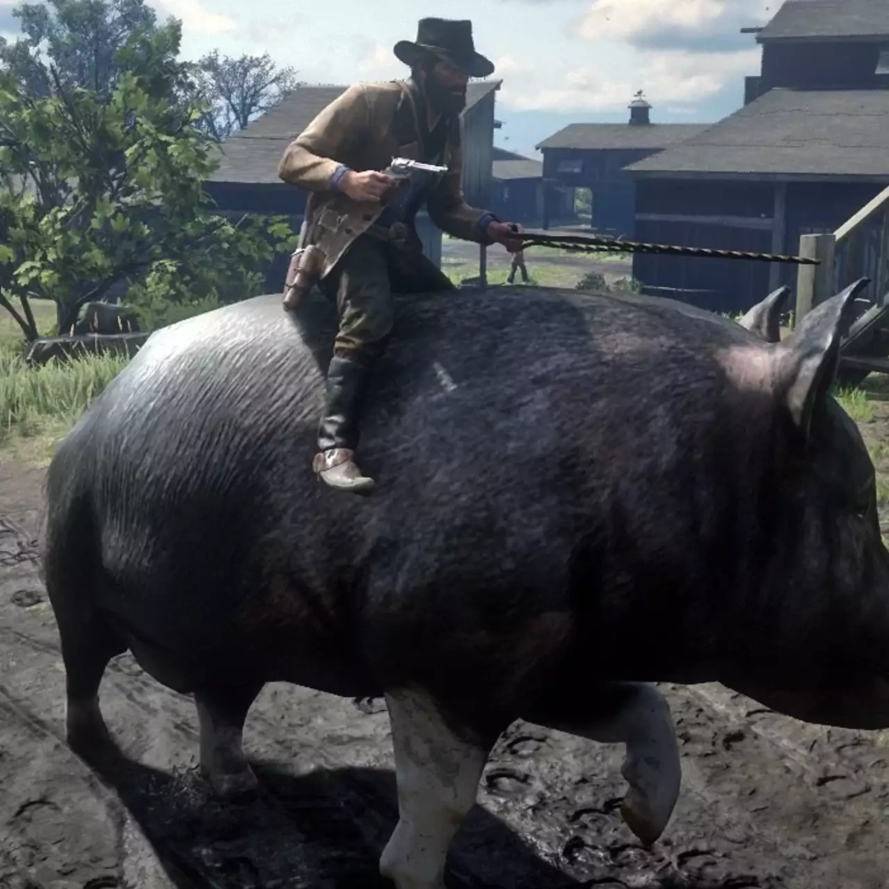 Мод для Red Dead Redemption 2 позволяет оседлать огромного кабана, пуму и волка Мод для Red Dead Redemption 2 позволяет оседлать огромного кабана, пуму и волка