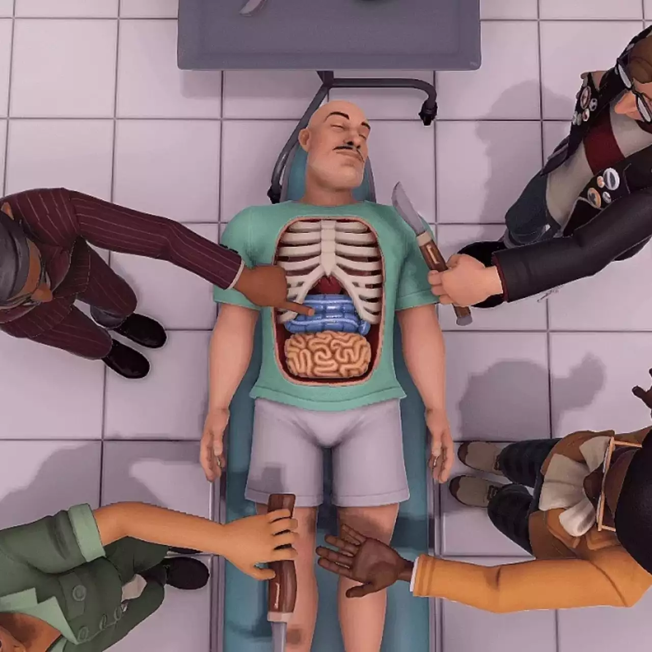 Жалобы на кашель? Ампутируем ногу! Геймплейный трейлер Surgeon Simulator 2 Жалобы на кашель? Ампутируем ногу! Геймплейный трейлер Surgeon Simulator 2