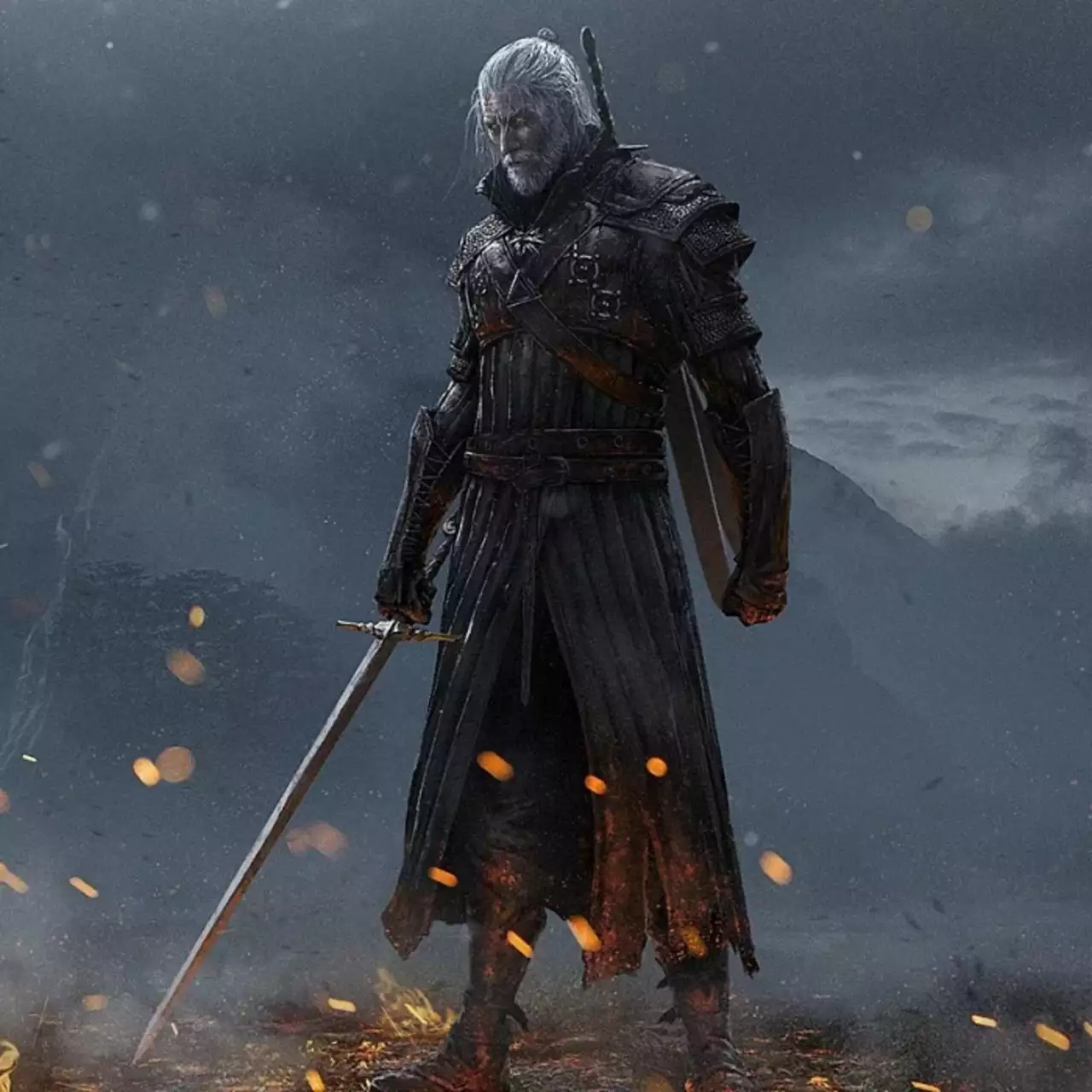 Художник показал мрачные арты Геральта и его женщин. Авторы The Witcher 3 впечатлены