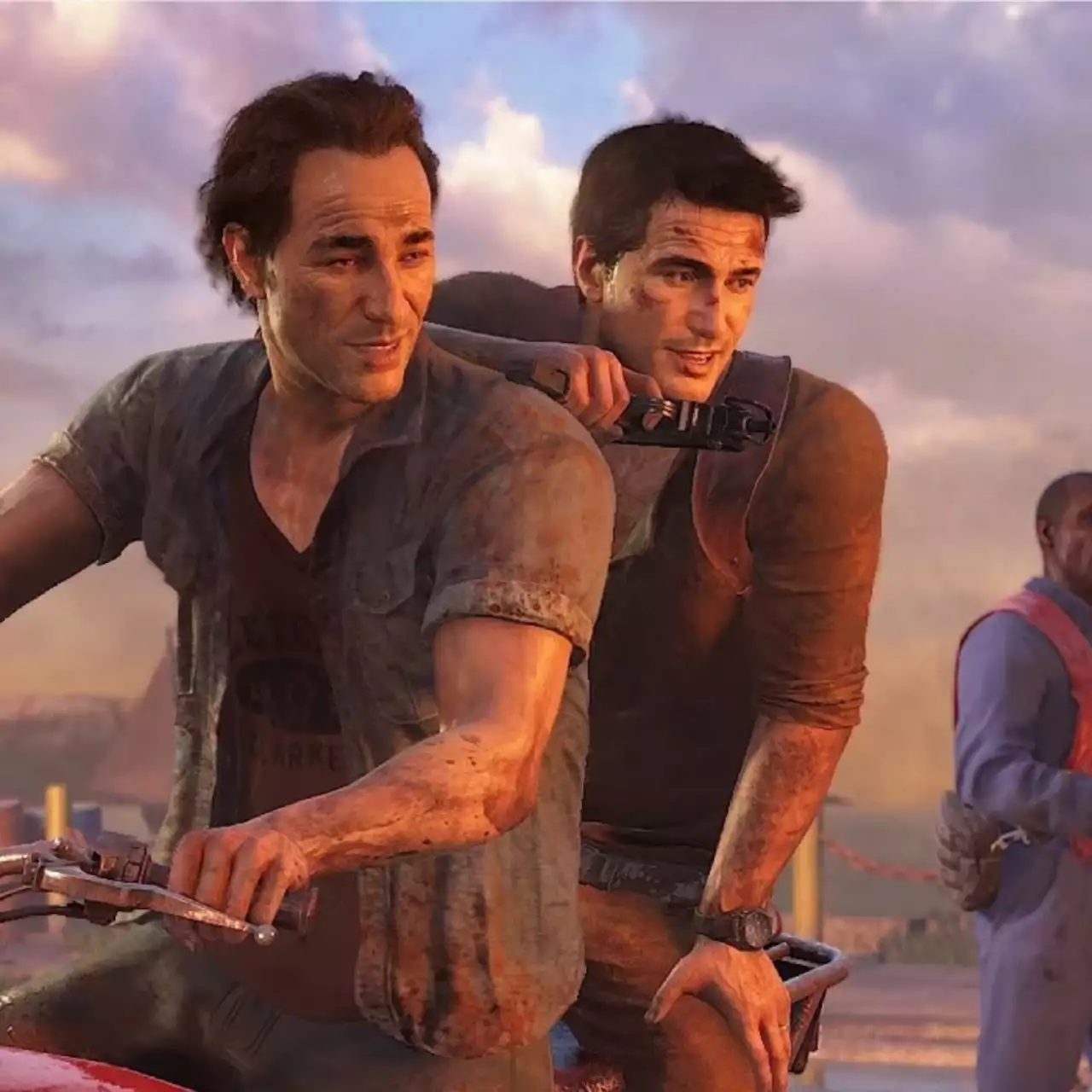 На съемках Uncharted засветилось два Нейтана Дрейка. Фото уже сравнили с мемом про Человека-паука На съемках Uncharted засветилось два Нейтана Дрейка. Фото уже сравнили с мемом про Человека-паука