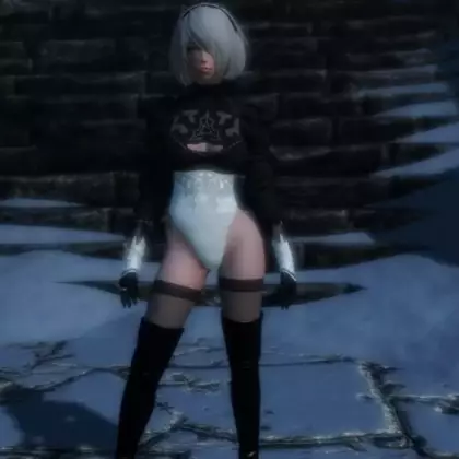 Как создать 2B в The Elder Scrolls 5: Skyrim при помощи модов и настроек внешности