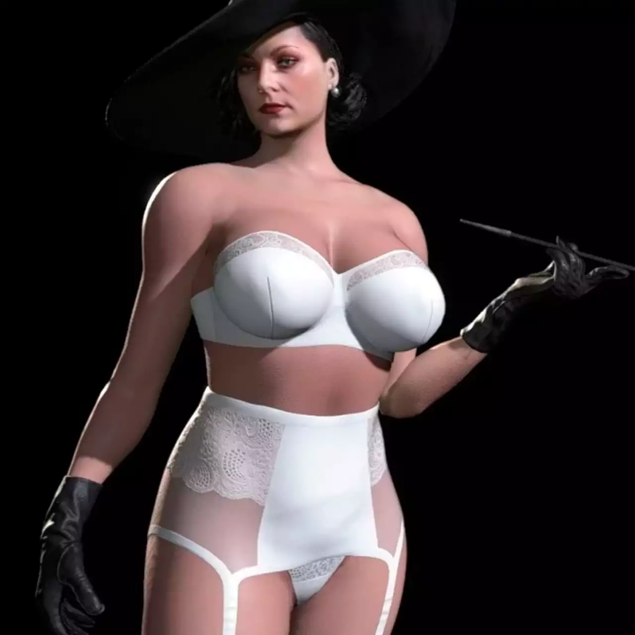 Леди Димитреску из Resident Evil Village одели в эротическое бельё — видео Леди Димитреску из Resident Evil Village одели в эротическое бельё — видео