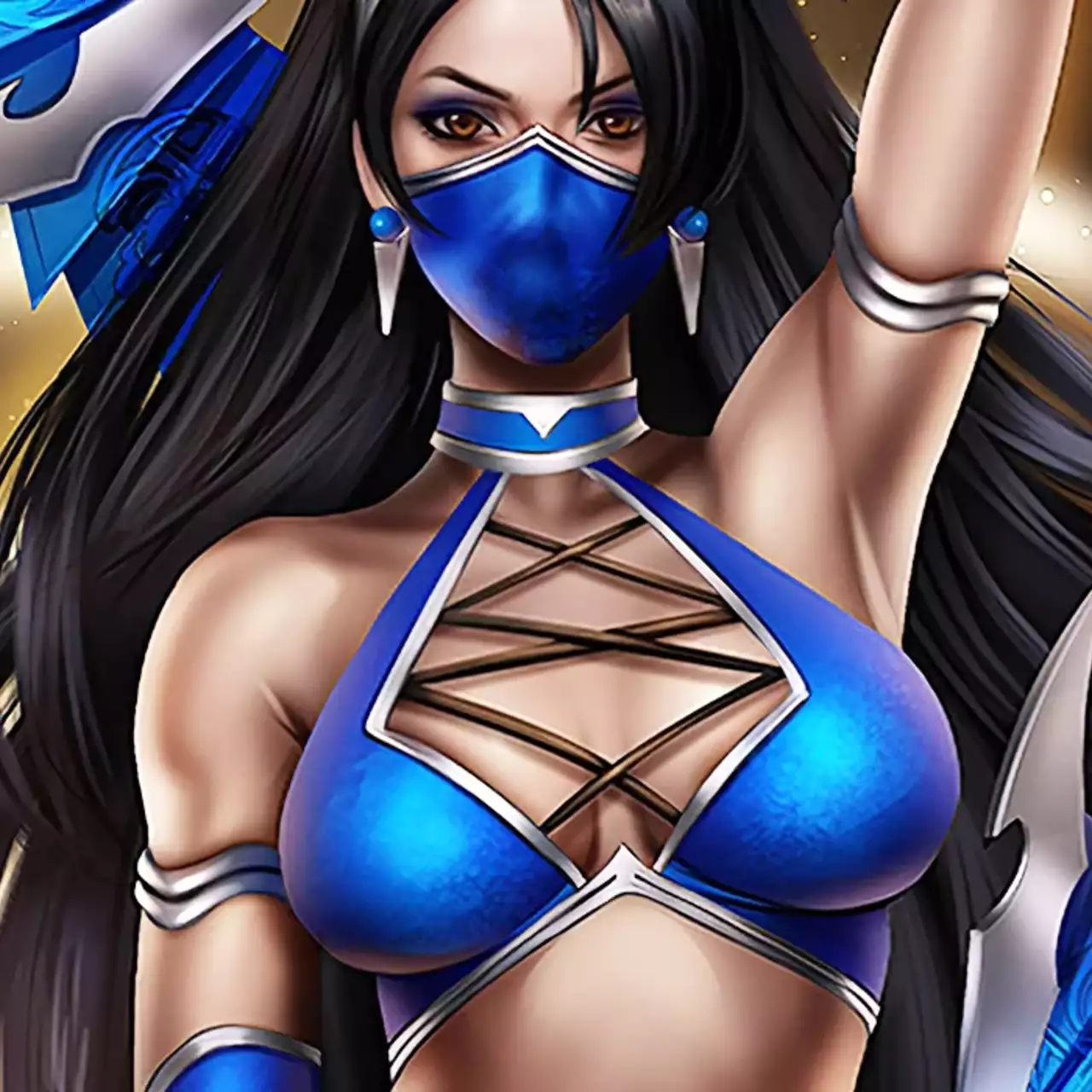 Россиянка закосплеила Китану из Mortal Kombat в откровенном костюме и показала свою растяжку