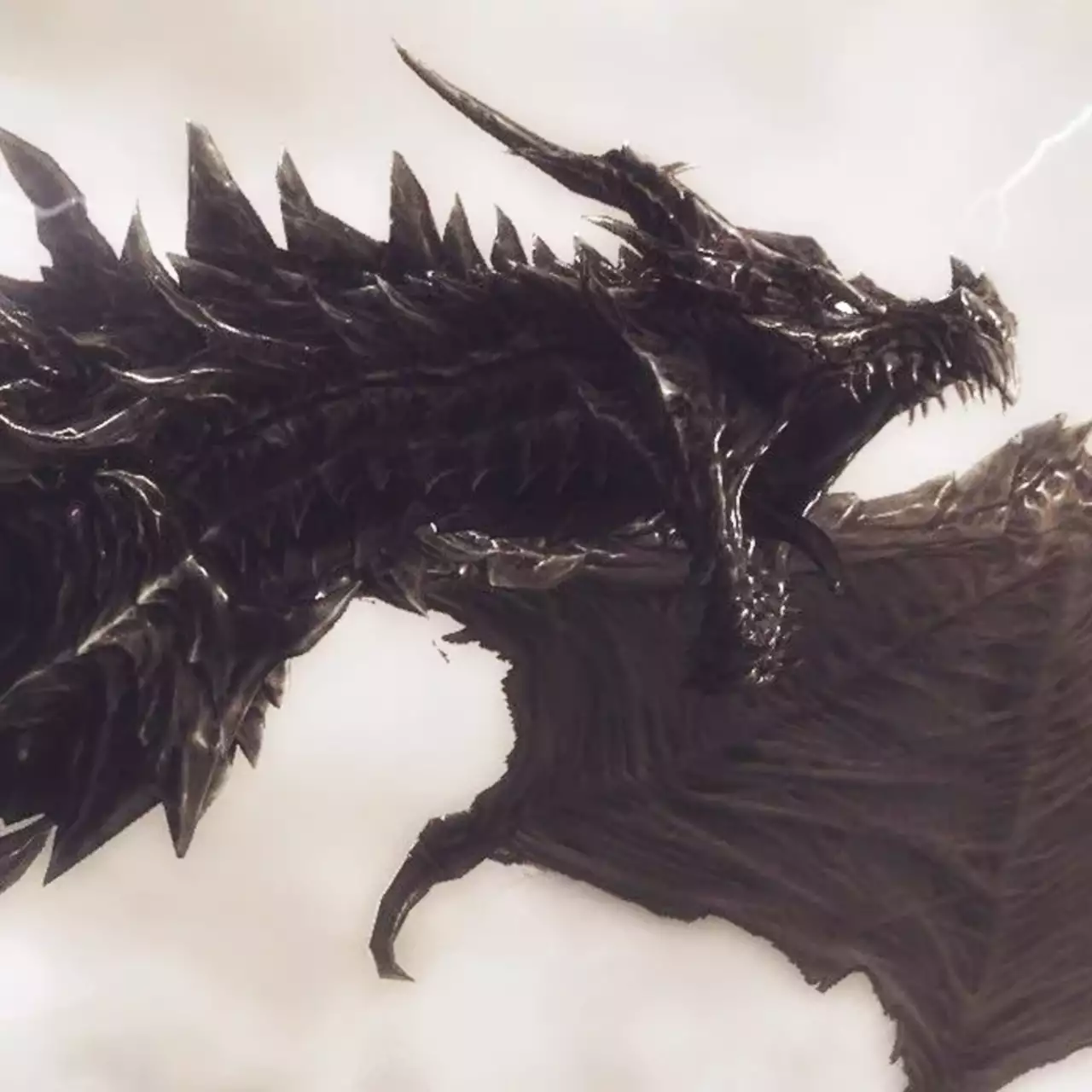Фанатка показала красивую картину Алдуина из Skyrim, которая понравилась 11 тыс человек. Такая работа стоит 58 тыс руб