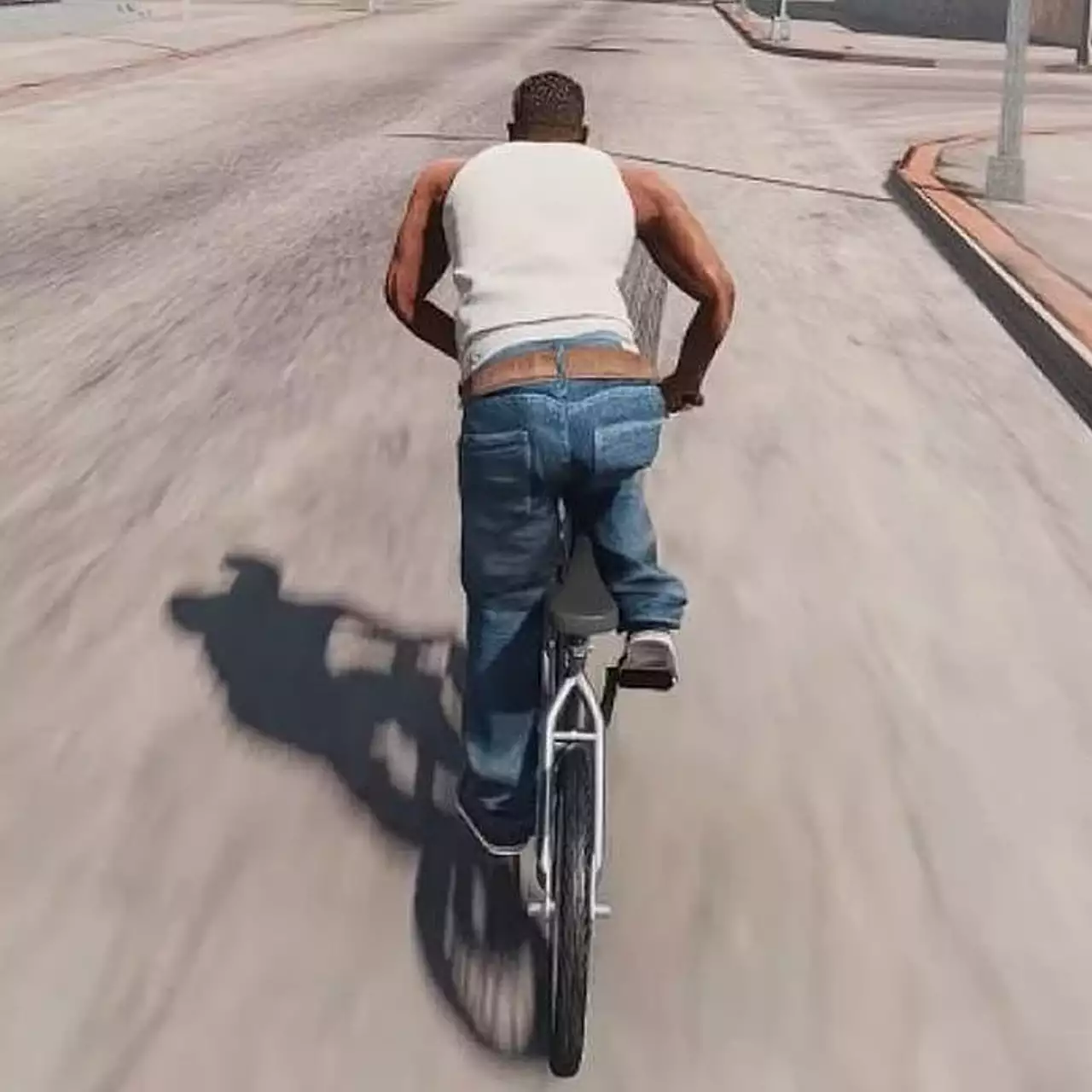 В ремастере GTA: San Andreas нашли новый баг — Си Джей на велосипеде стал почти Суперменом