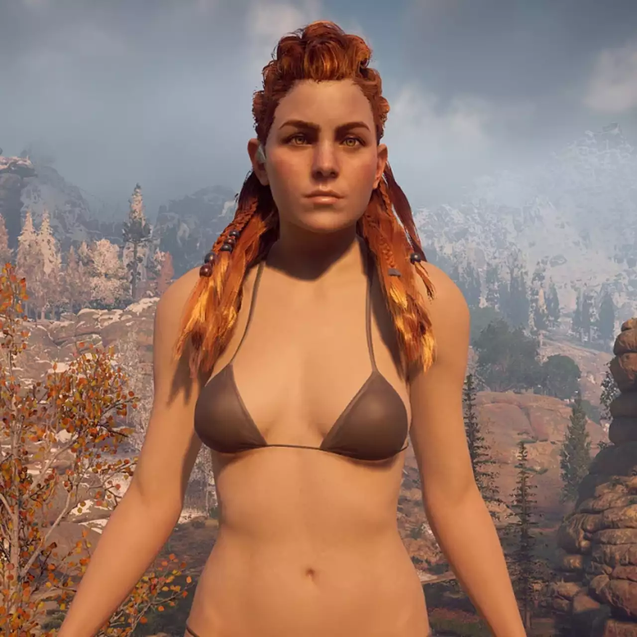 Моддер переодел Элой из Horizon Zero Dawn в сексуальное бикини Моддер переодел Элой из Horizon Zero Dawn в сексуальное бикини