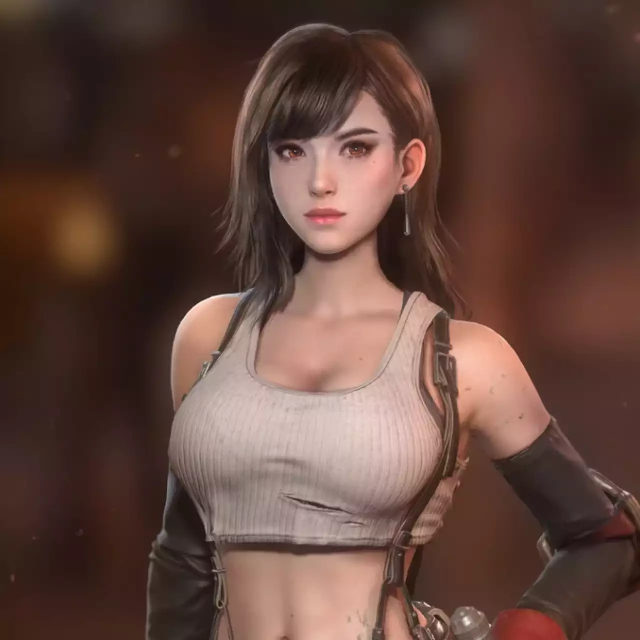 Тифу Локхарт из Final Fantasy VII Remake переодели в кружевное платье, которое подчеркивает ее большую грудь Тифу Локхарт из Final Fantasy VII Remake переодели в кружевное платье, которое подчеркивает ее большую грудь
