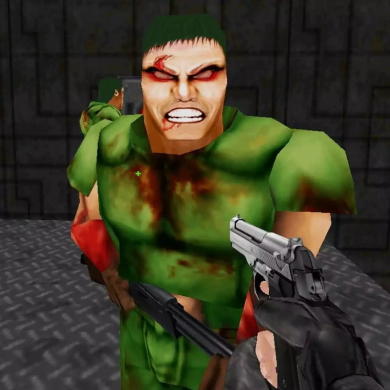 Первую Doom показали с 3D-графикой. Моддер заменил все 2D-спрайты на воксельные трёхмерные модели Первую Doom показали с 3D-графикой. Моддер заменил все 2D-спрайты на воксельные трёхмерные модели