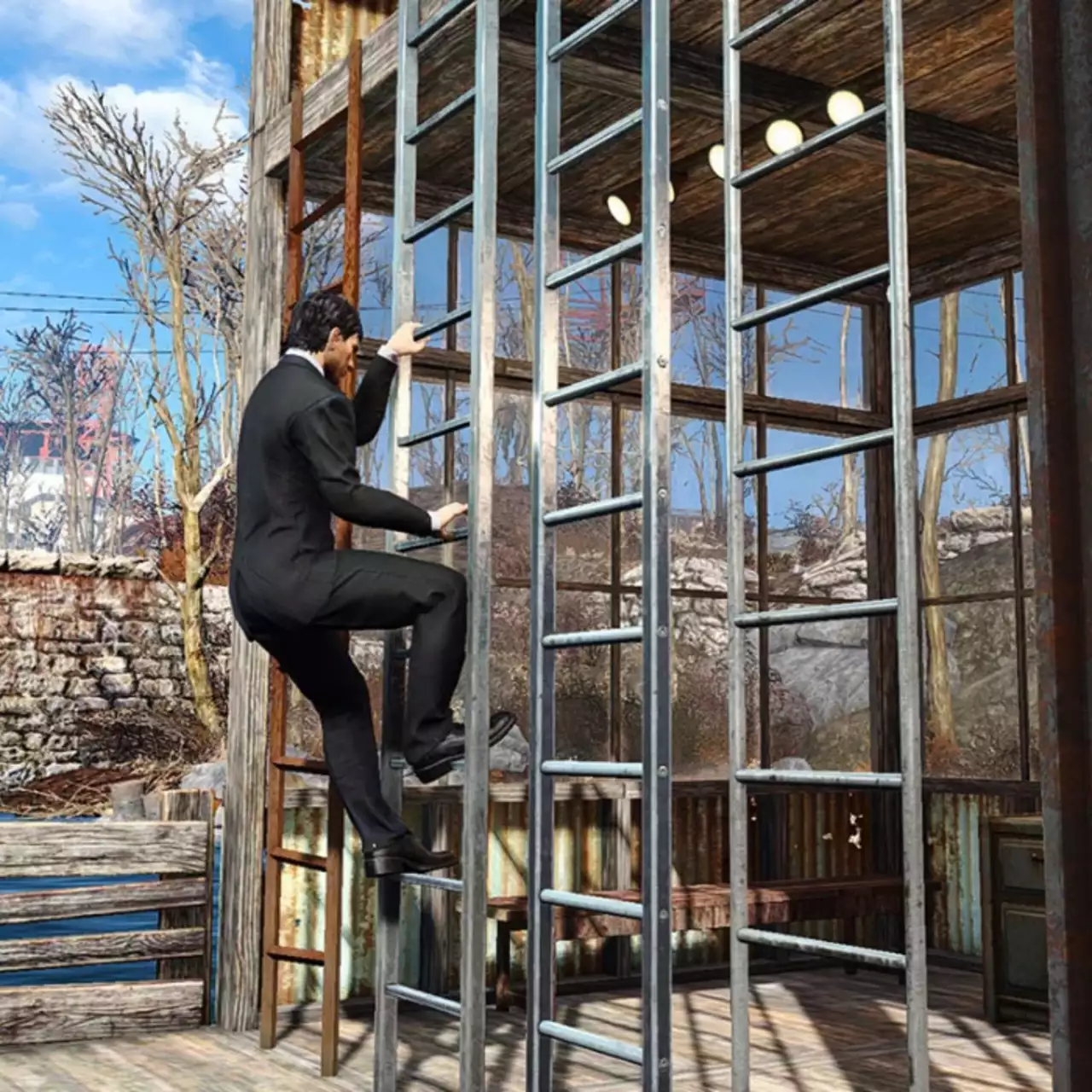 «Ты сделал то, что не смогла Bethesda» — игроки в восторге от нового мода для Fallout 4, который добавил рабочие лестницы «Ты сделал то, что не смогла Bethesda» — игроки в восторге от нового мода для Fallout 4, который добавил рабочие лестницы