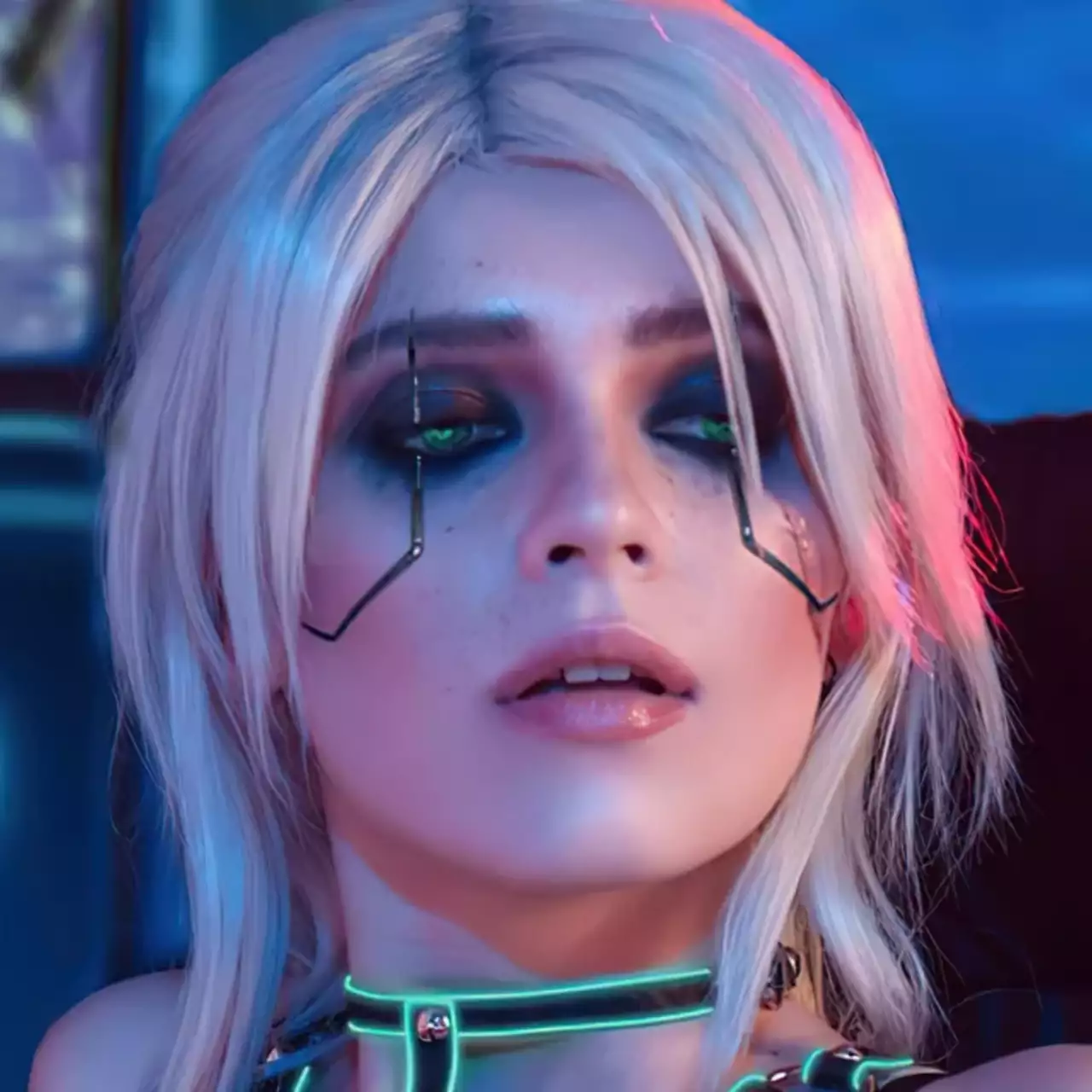 Цири из The Witcher 3 оголили живот и перенесли в мир фантастики. Так она могла бы выглядеть в Cyberpunk 2077