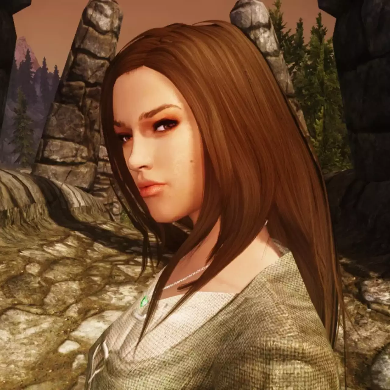 Девушка-ютубер снова впечатлила зрителей, притворившись NPC из Skyrim. Получилось так реалистично, что даже пугает
