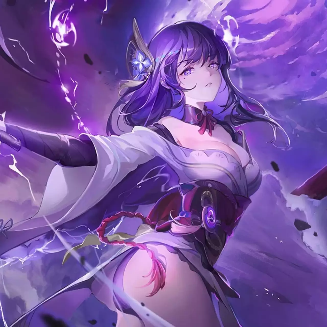 Представлена раздеваемая фигурка Сегун Рейдэн из Genshin Impact с большой грудью. Есть фото для взрослых
