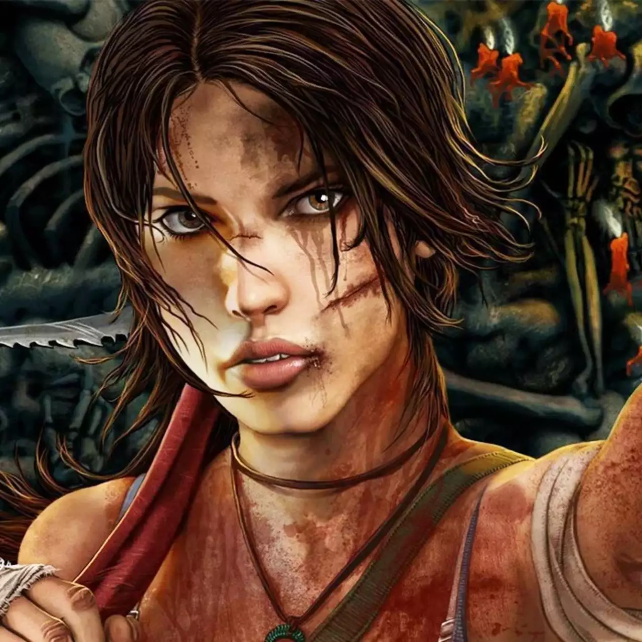 ИИ нарисовал киберпанк-версию Лары Крофт из Tomb Raider. Героиня стала похожа на Меган Фокс