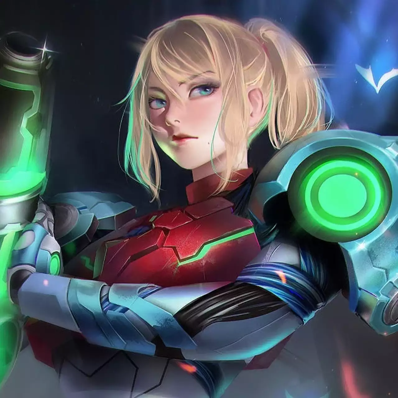 Показана красивая фигурка Самус Аран из Metroid. Её уже раздели