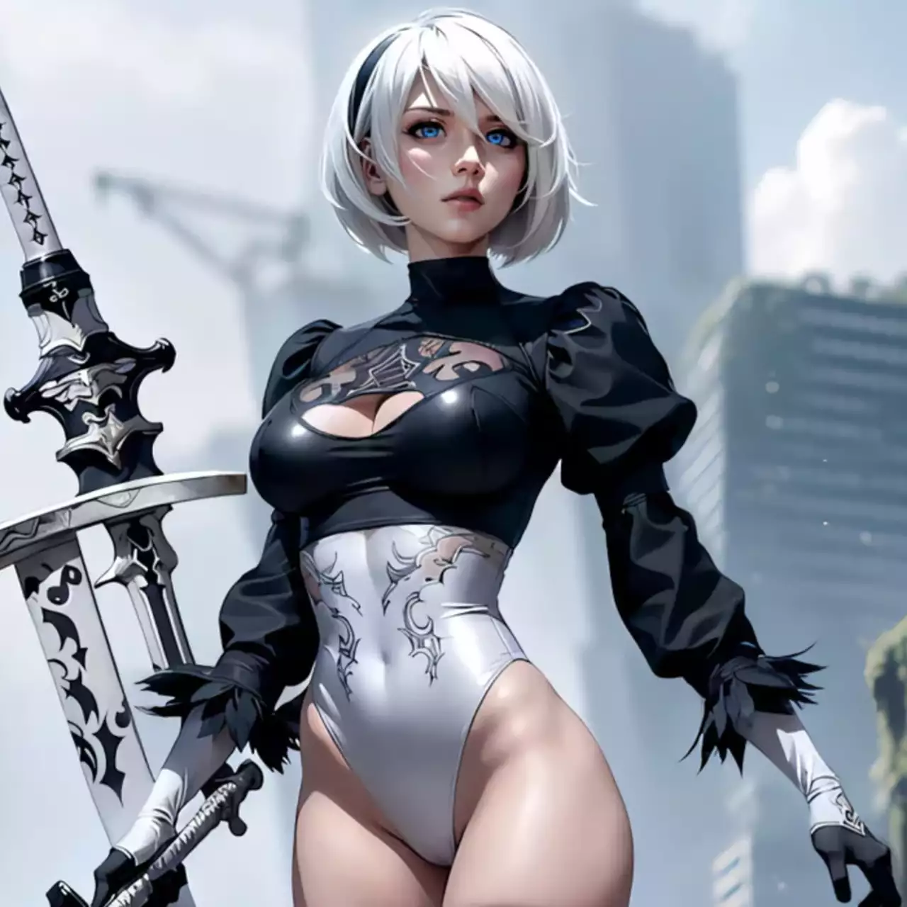 Модель с 570 тыс подписчиков закосплеила 2B из NieR: Automata Модель с 570 тыс подписчиков закосплеила 2B из NieR: Automata