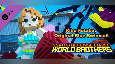 EARTH DEFENSE FORCE: WORLD BROTHERS - Additional Character: Riho Futaba, Original Blue Swimsuit