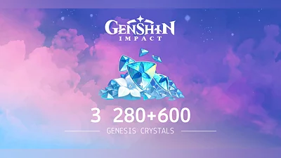 Genshin Impact 3 280 Plus 600 Genesis Crystals [Global] [Standard]