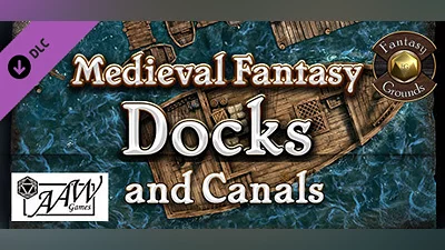 Fantasy Grounds - Black Scrolls Docks and Canals (Map Tile Pack)