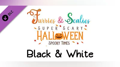 Furries & Scalies: Super Scary Halloween Spooky Times: Black & White