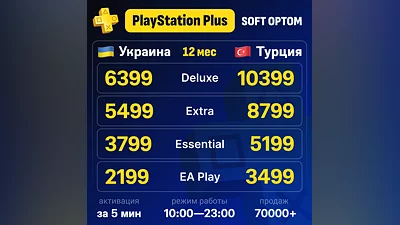 СУПЕР ЦЕНА +СУПЕРБЫСТРО  PS PLUS | EA PLAY 1-12 M