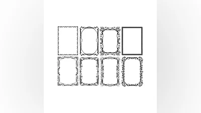 Черно-белые векторные дизайнерские рамки для текста