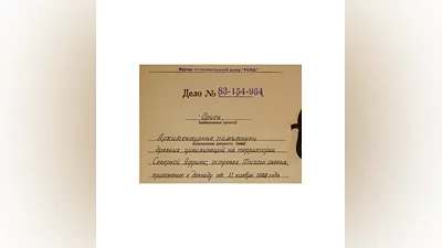 Архив проекта Ромб-Орион. Дело 83-154-964-Египет-1