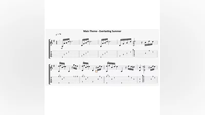 Everlasting summer Main theme - на гитаре ноты+табы