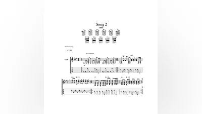 Табы к песне Blur - Song 2 (acoustic)