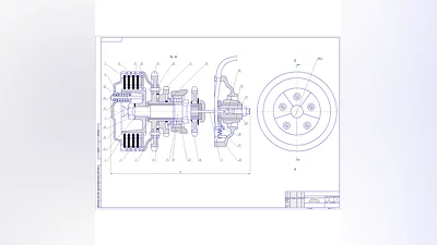 Чертеж Сцепление мотоцикла Иж Юпитер-5