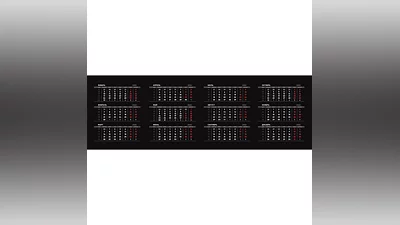 Квартальная календарная сетка 2022 в векторе на русском