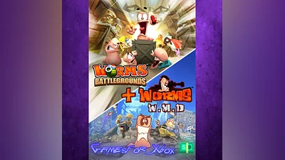 Worms Battlegrounds + Worms W.M.D XBOX