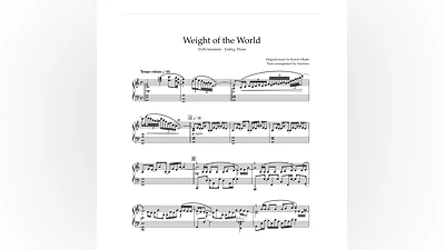 Ноты Animenz - Weight of the World - NieR: Automata ED
