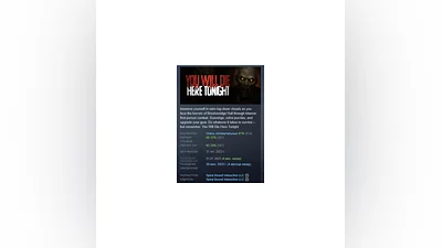 You Will Die Here Tonight АВТОДОСТАВКА STEAM РОССИЯ