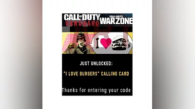 Call of Duty I LOVE BURGERS Calling Card КЛЮЧ GLOBAL