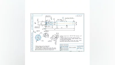 Чертеж фрезы концевой составной диаметром 10 мм