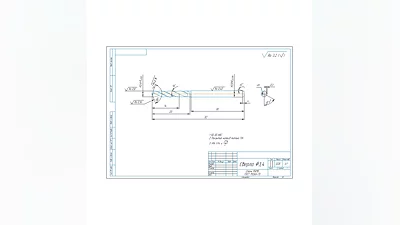 Чертеж сверло спиральное диаметром 3,4 мм в компасе