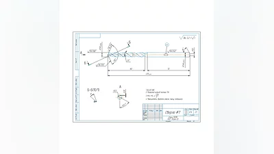 Чертеж сверло спиральное 7 мм в программе компас