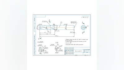 Чертеж фреза концевая диаметром 8 мм (d8) в компасе