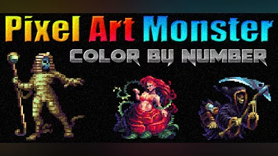 Сборник Pixel Art Monster - Color by Number
