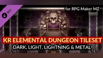 Сборник RPG Maker MZ - KR Elemental Dungeon Tileset - Dark Light Lightning Metal