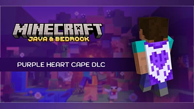 Minecraft Java and Bedrock Edition Purple Heart Cape DLC (Xbox Series) [Global] [Standard]